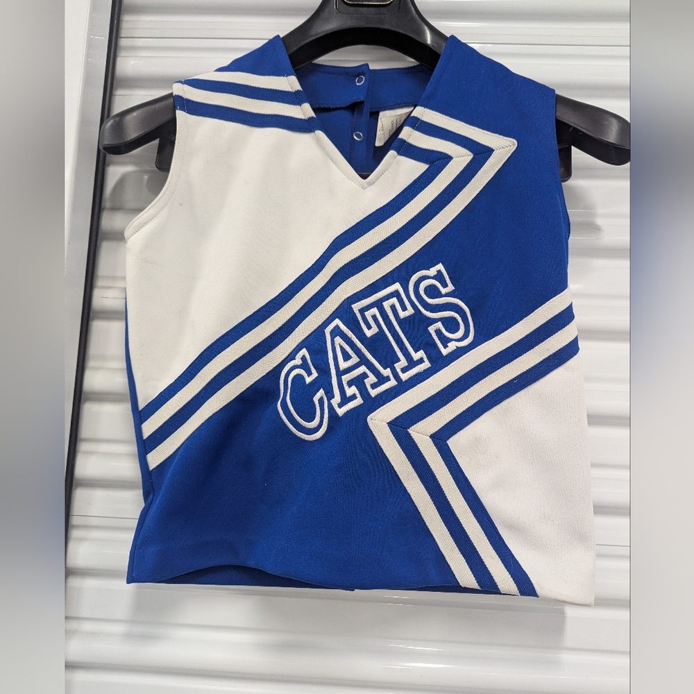 Cheerleader Top Blue And White Cats (L)